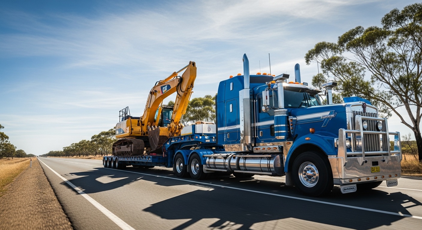 Supertilt Brisbane loading heavy machinery